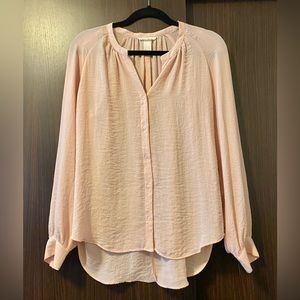 Pink button down blouse